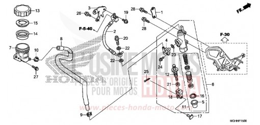 MAITRE-CYLINDRE FREIN AR. VFR1200XH de 2017